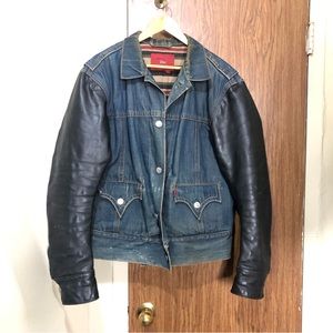 LEVI’S RED - DENIM / WOOL / LEATHER JACKET - XL